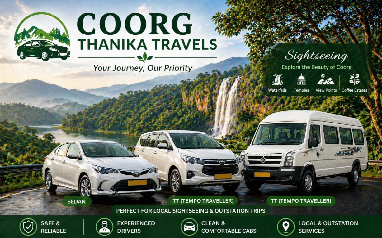 Coorg sightseeing taxi